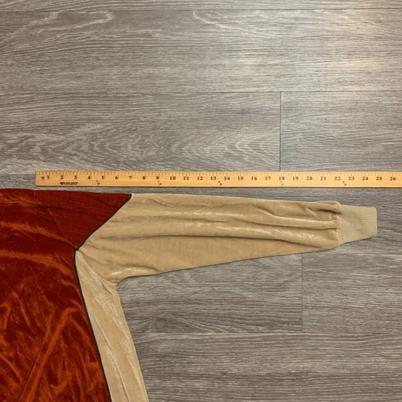 Vintage Sears Sportswear Velour Two Tone Elastic Waist Polo Shirt Sz. L - Picture 7 of 10